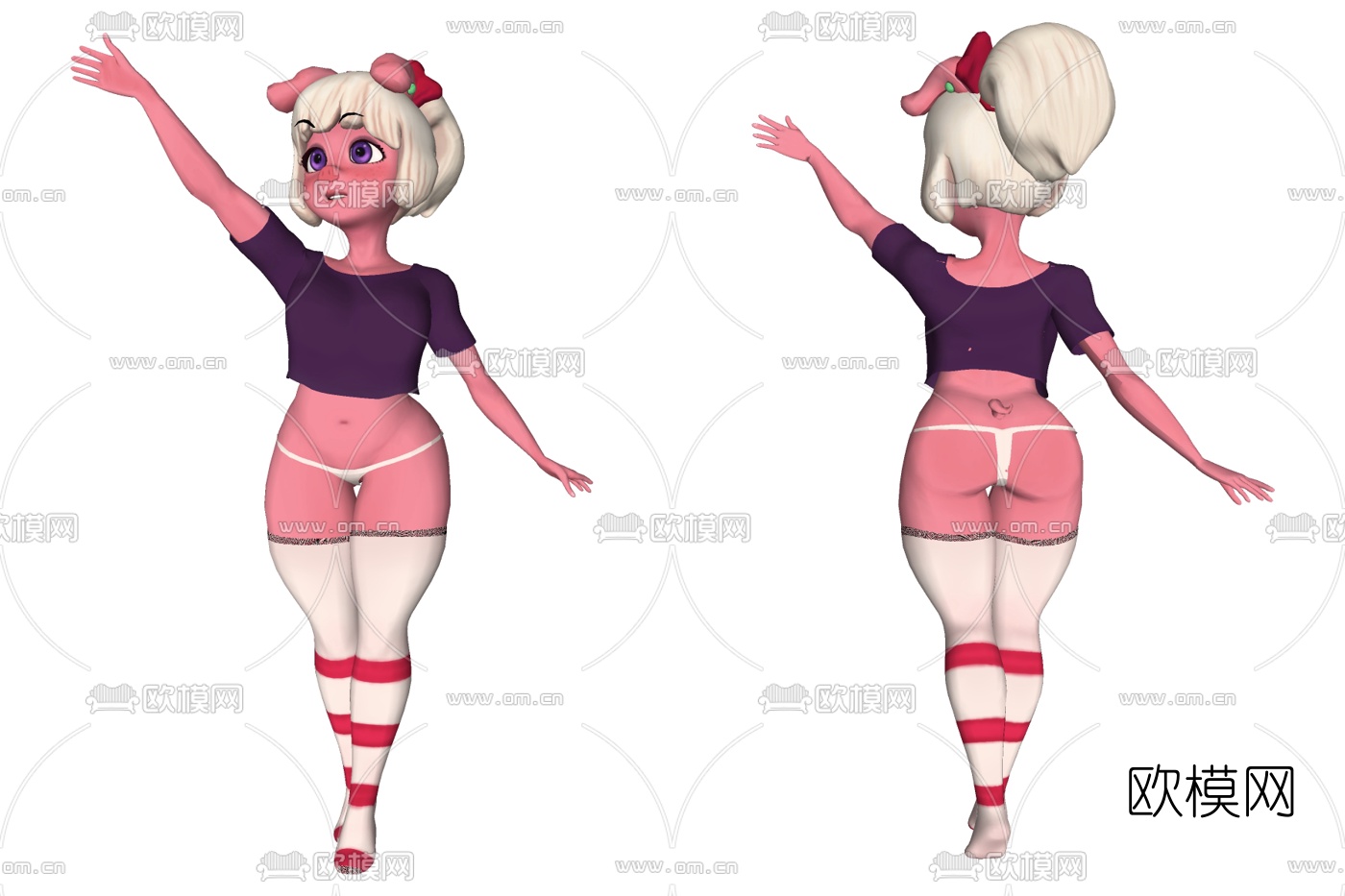 现代游戏角色su模型下载