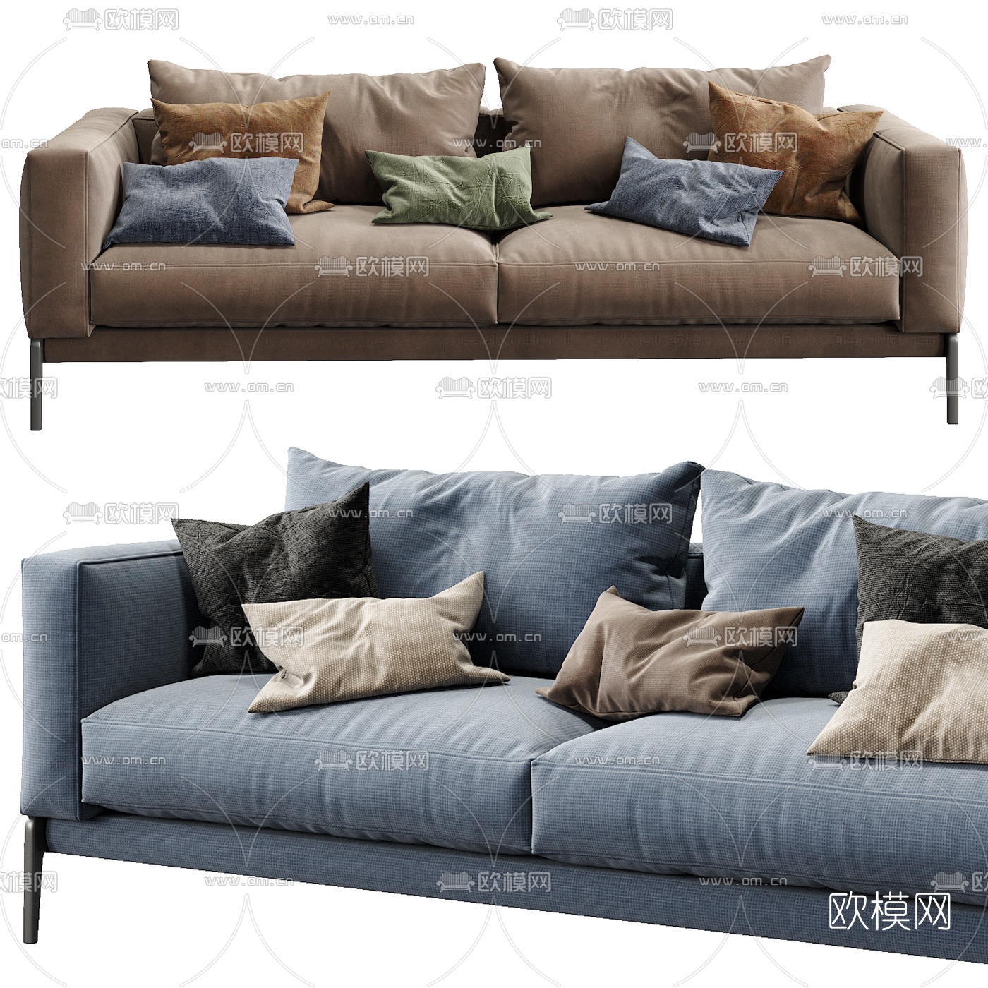 FLEXFORM 布艺双人沙发3d模型下载（渲染图3）