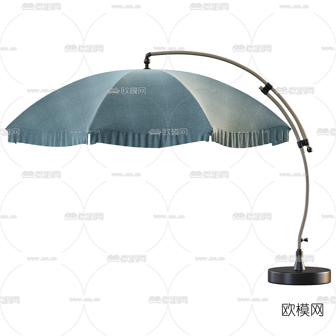 现代布艺遮阳伞3d模型