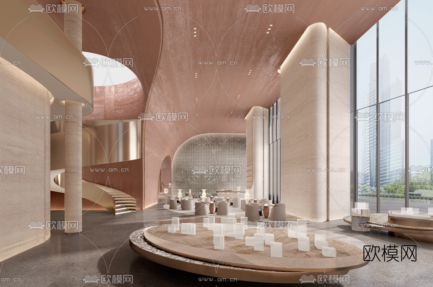 北欧售楼处沙盘区3d模型