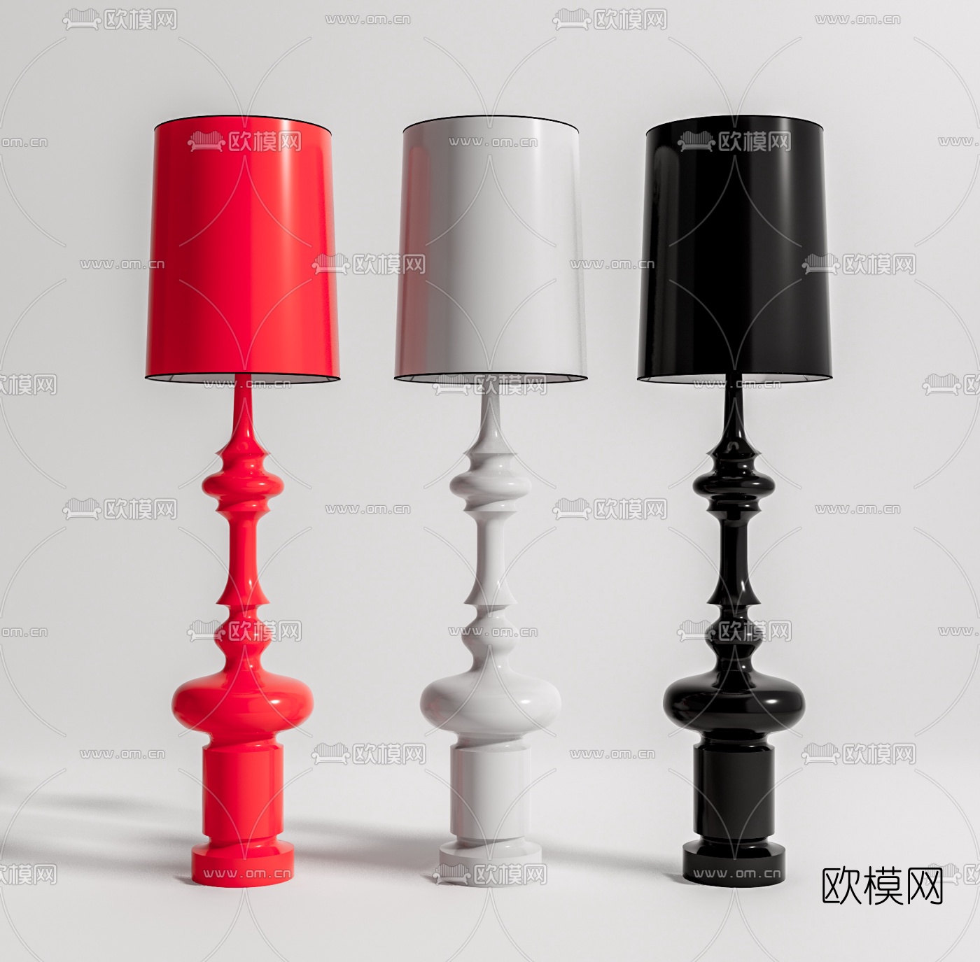 简欧台灯su模型