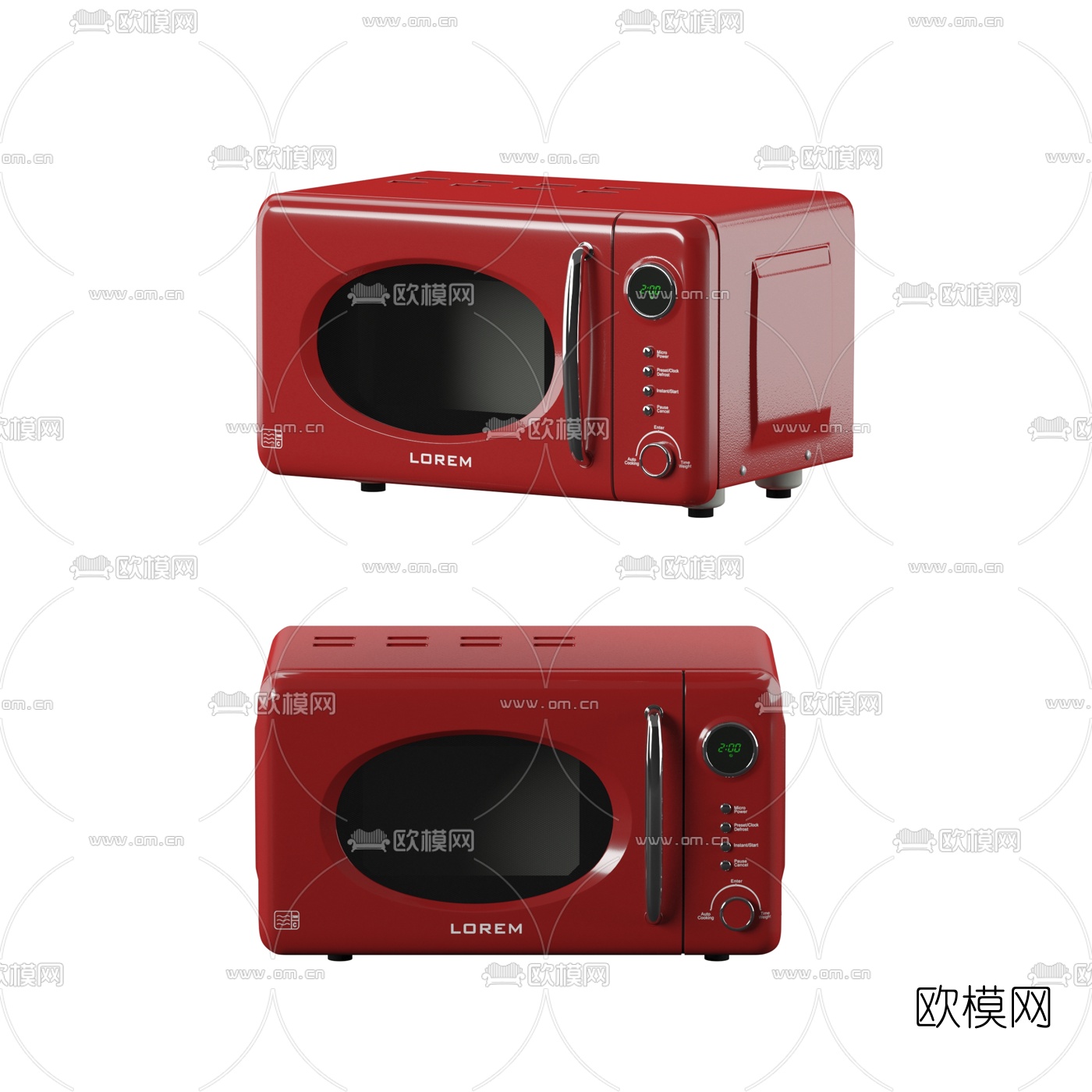 现代微波炉3d模型下载（渲染图1）