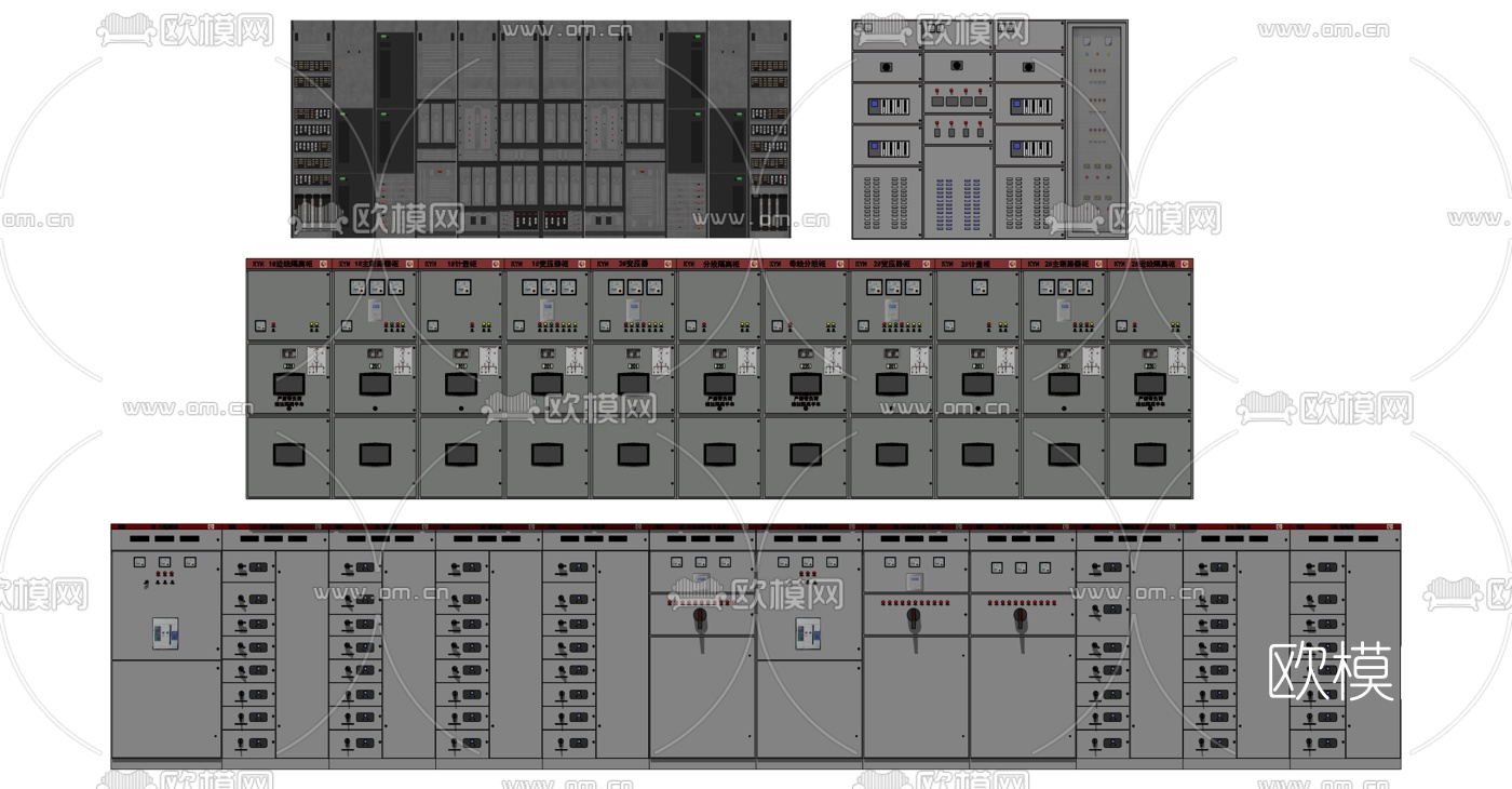 现代机房进线隔离柜服务器su模型下载