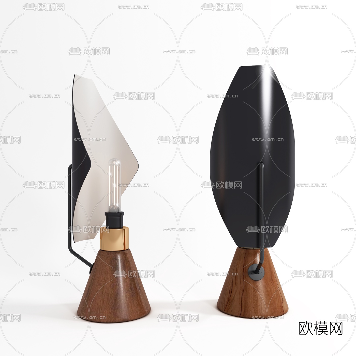 现代台灯3d模型-免费3dmax模型库-欧模网