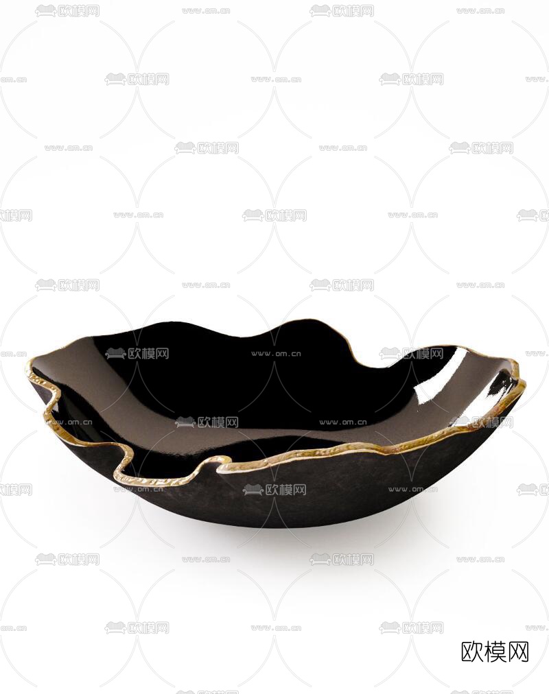 现代陶瓷果盘免费3d模型下载（渲染图2）