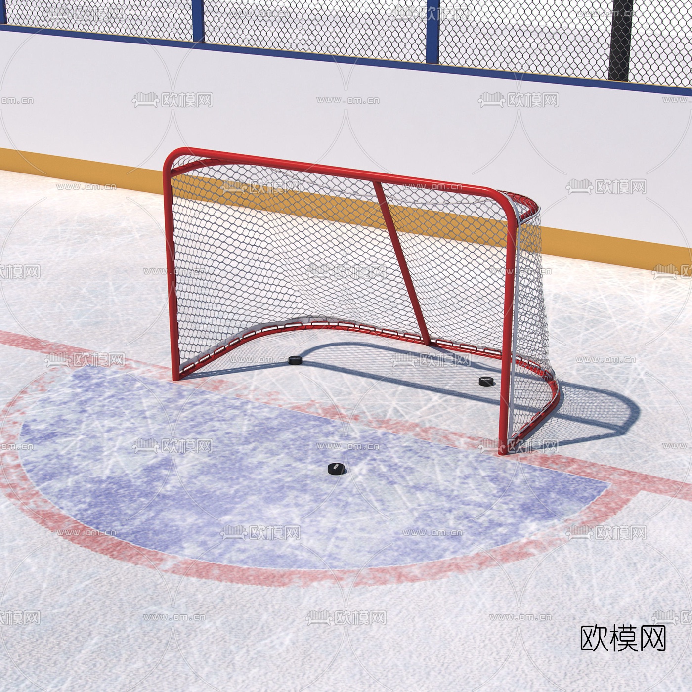 现代曲棍球场3d模型下载（渲染图3）