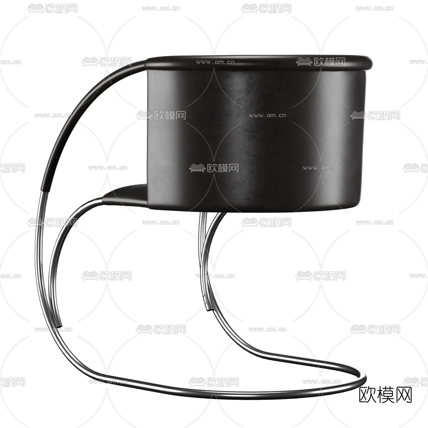 后现代皮革办公椅3d模型
