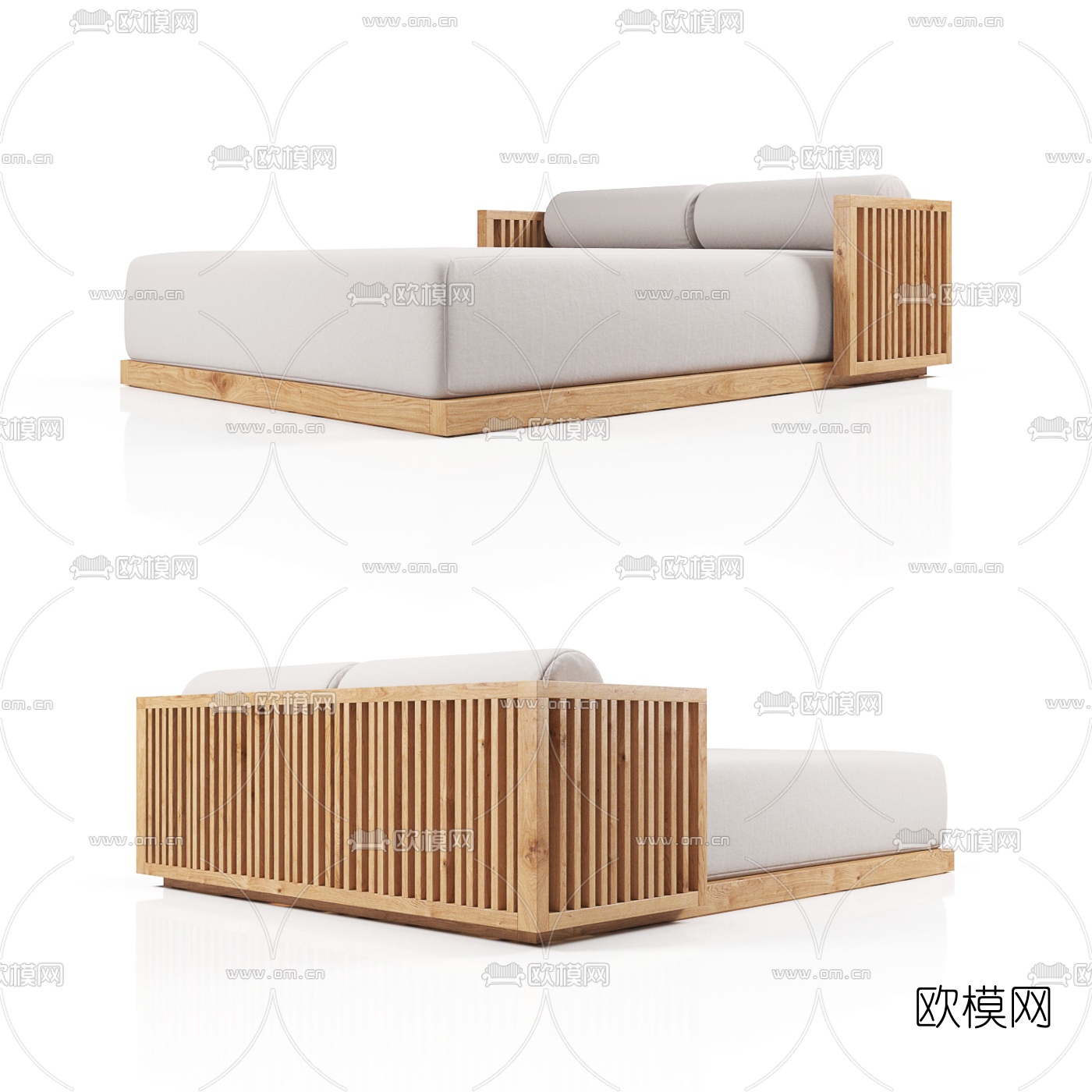 北欧布艺贵妃椅3d模型