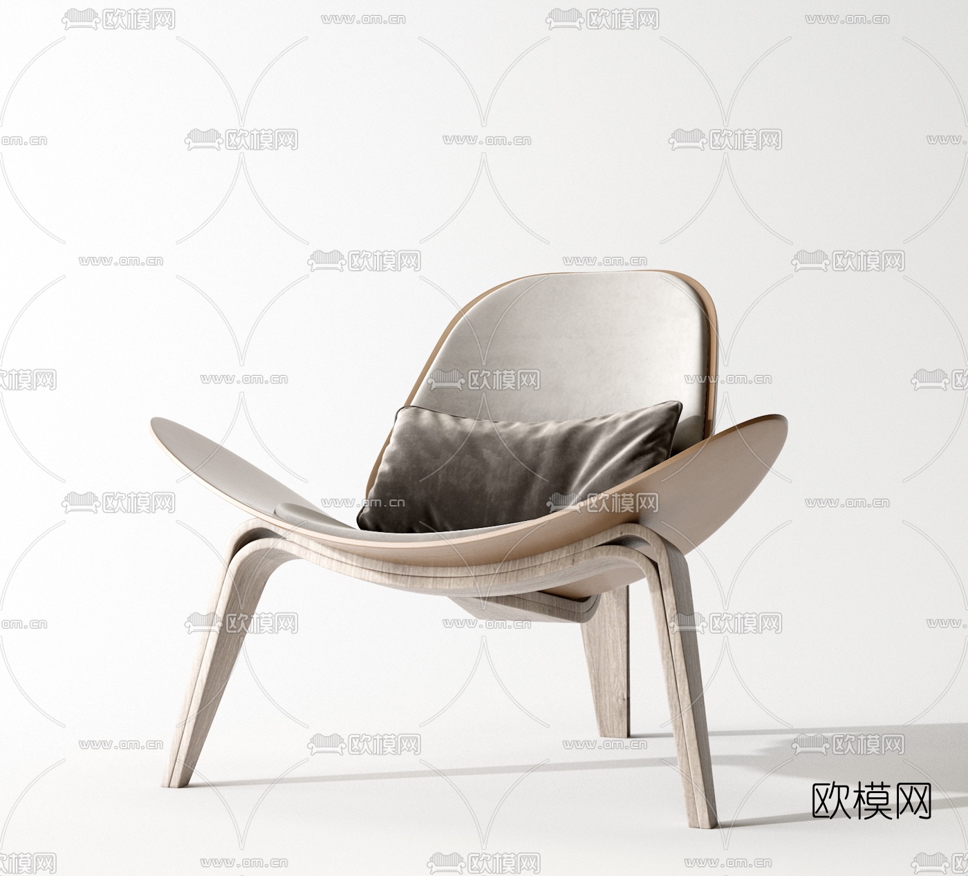 现代休闲椅脚踏3d模型