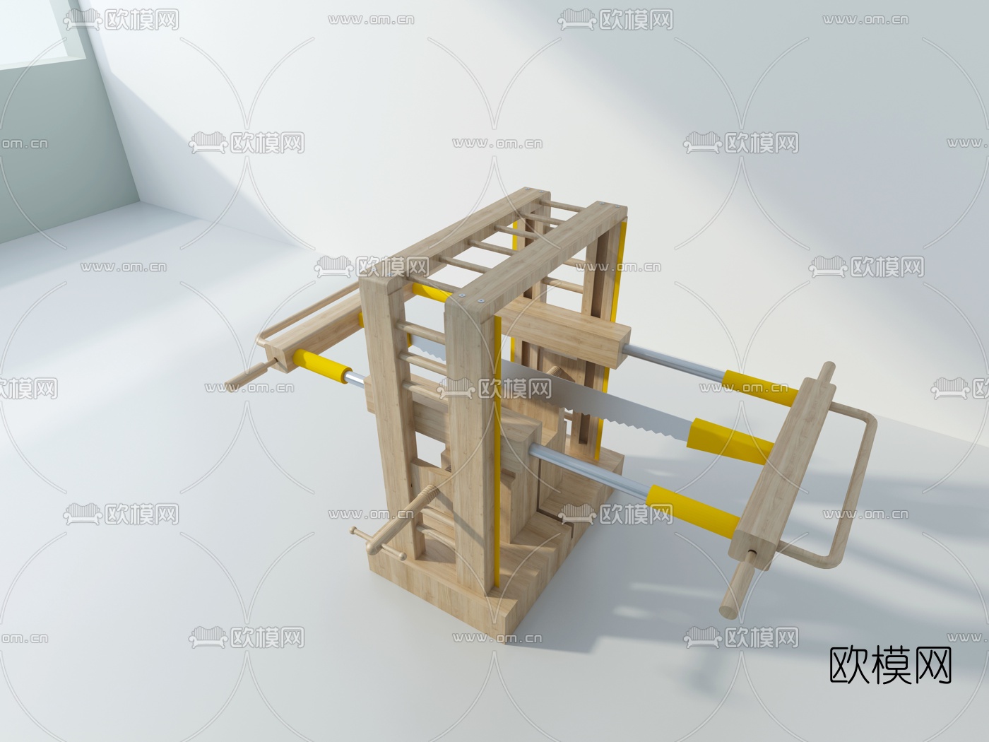 现代木工坊切割锯免费3d模型下载