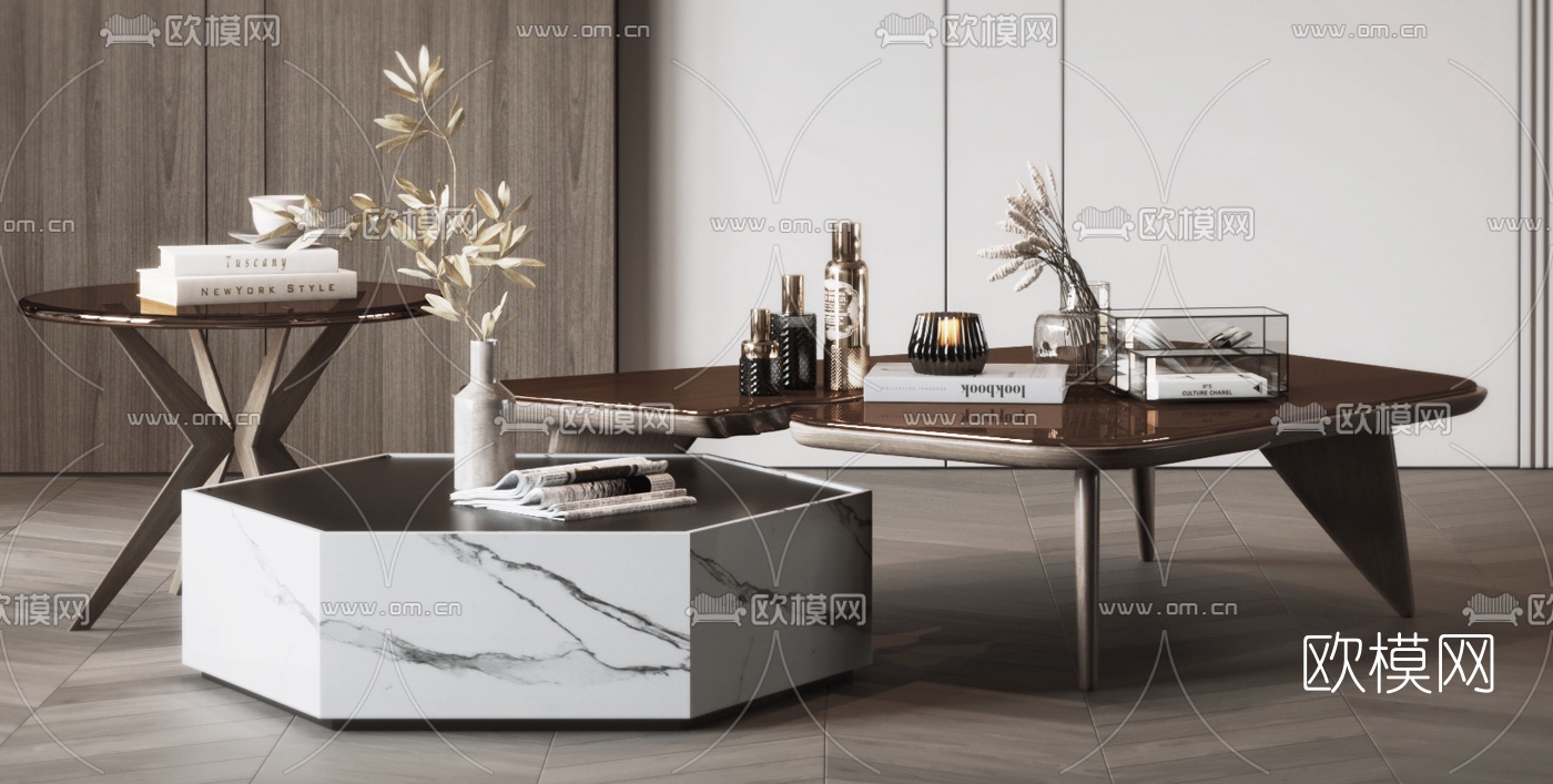 现代茶几3d模型