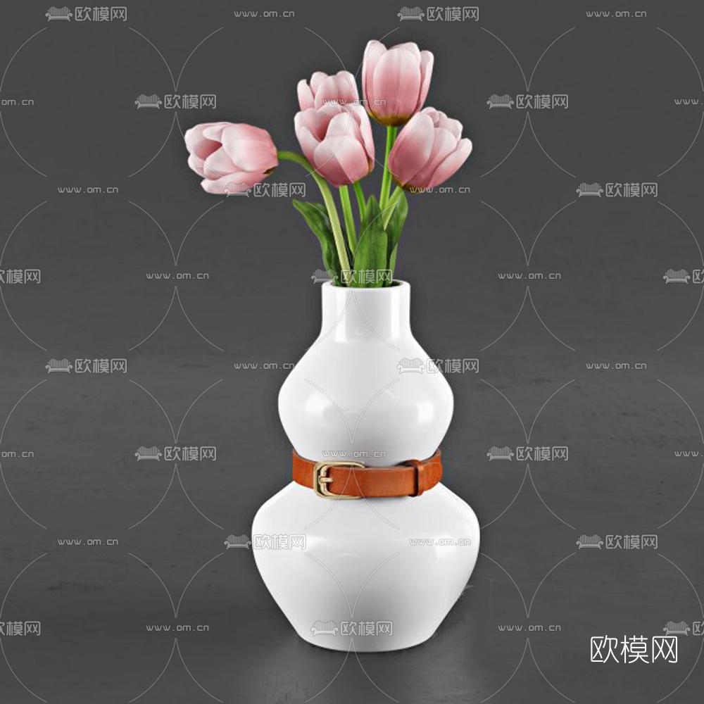 现代花瓶插花免费3d模型下载