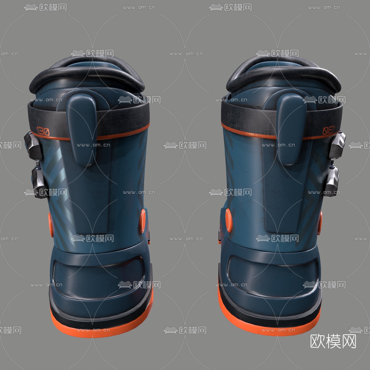 现代雪地靴3d模型