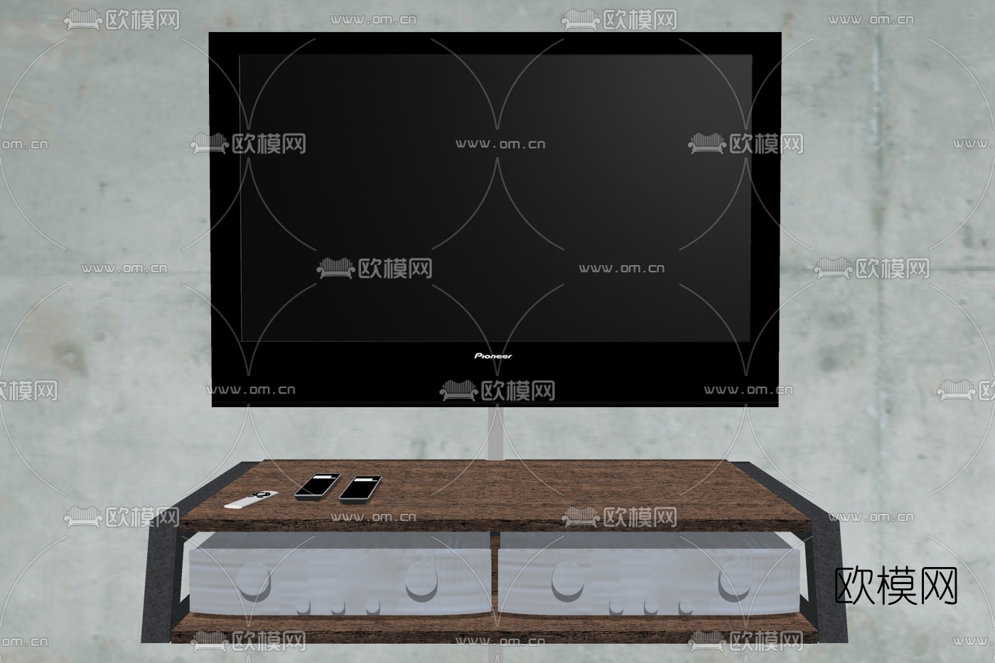 现代电视机su模型下载