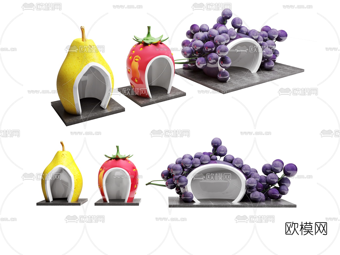 水果小屋游乐设备3d模型下载