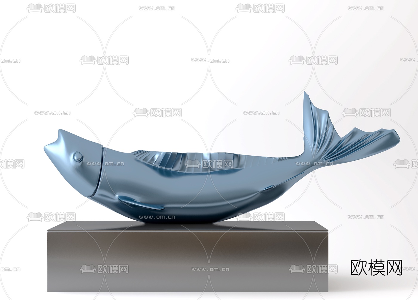 现代鲸鱼雕塑3d模型下载_ID10089894_3dmax免费模型-欧模网
