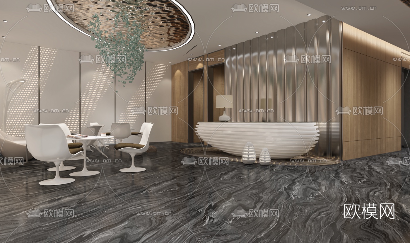 现代酒店大厅免费3d模型