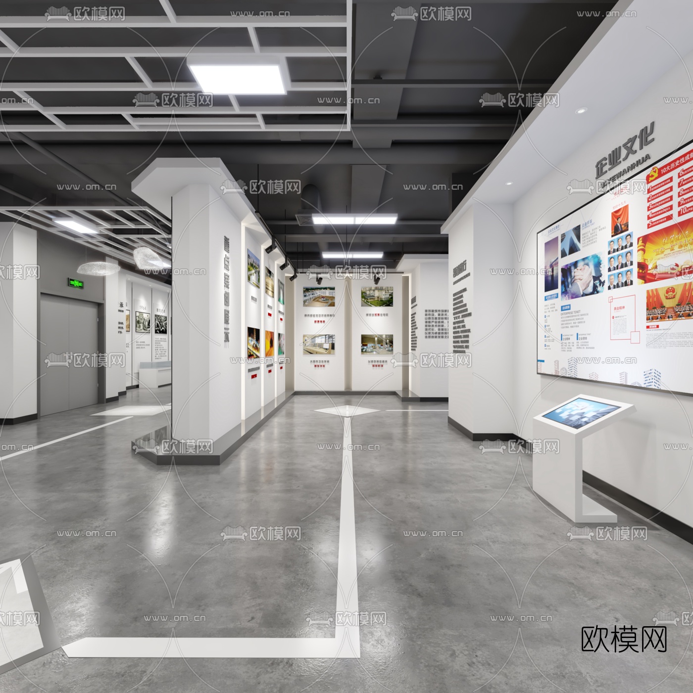 现代展厅3d模型
