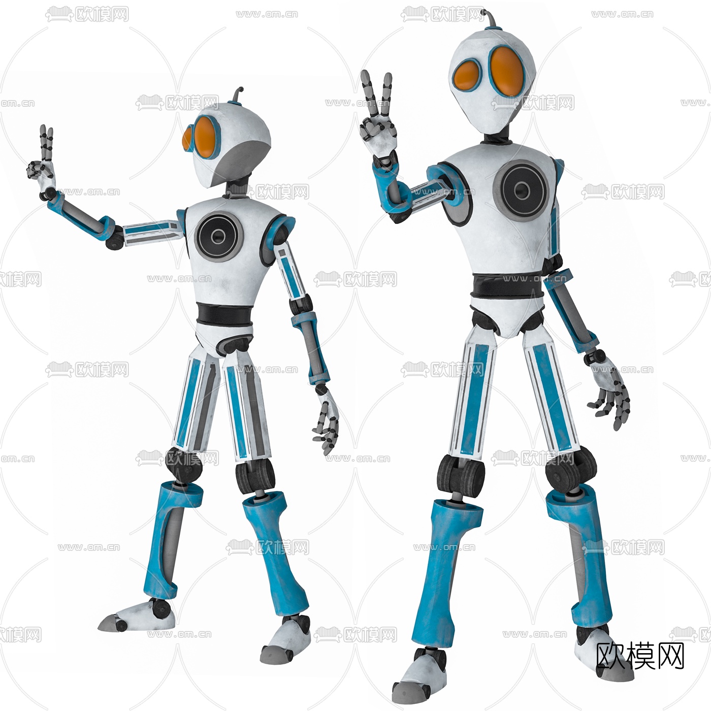 现代机器人玩具3d模型