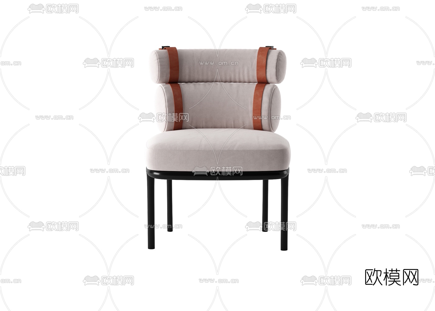现代布艺单椅su模型下载（渲染图1）