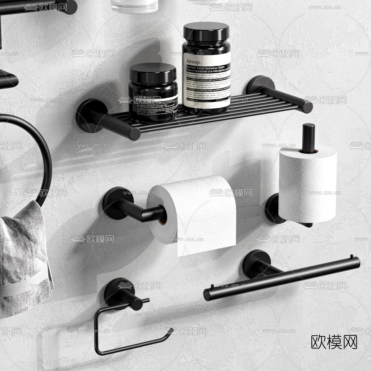 现代卫浴洗涤用品3d模型