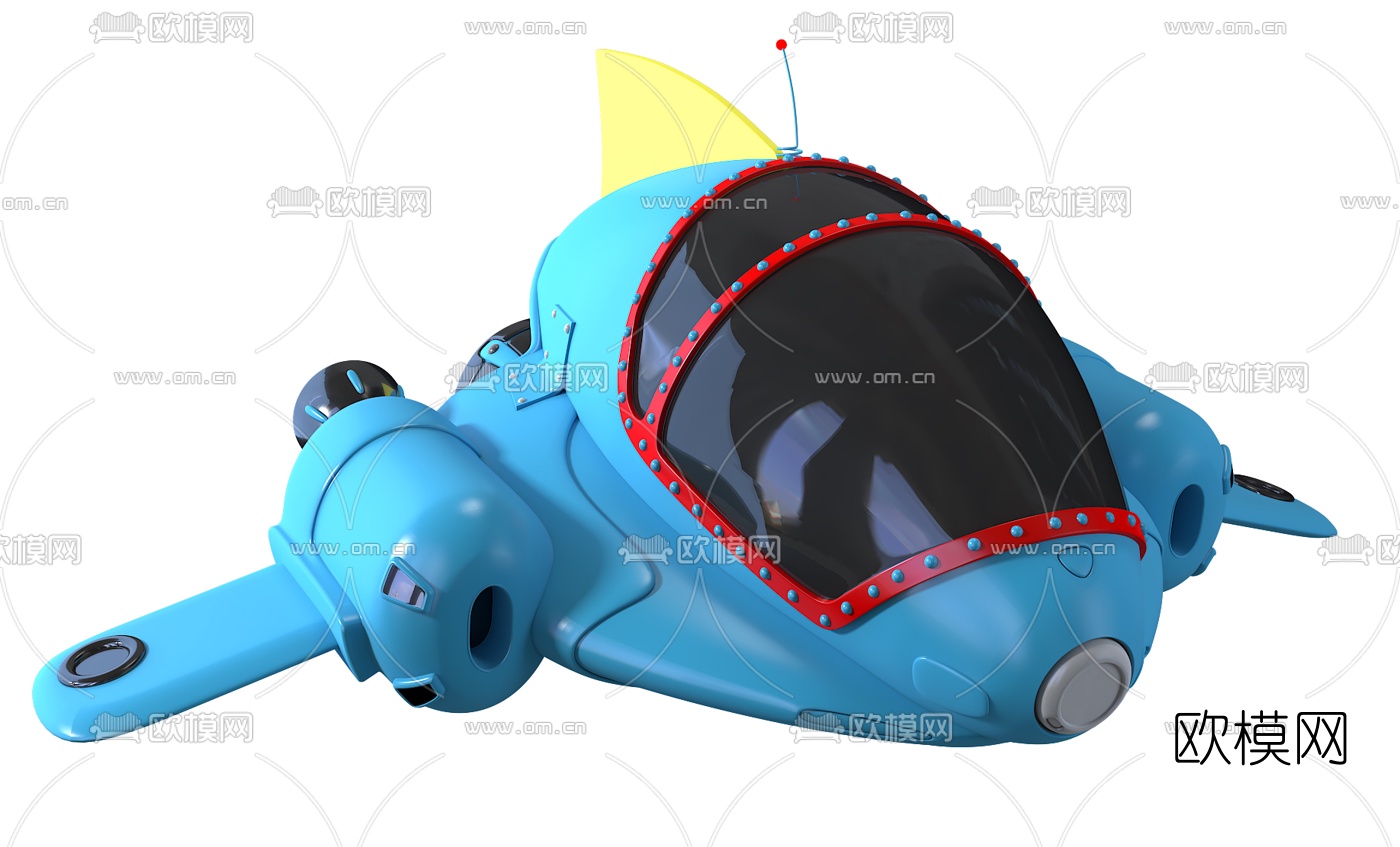 现代迷你宇宙飞船儿童玩具su模型