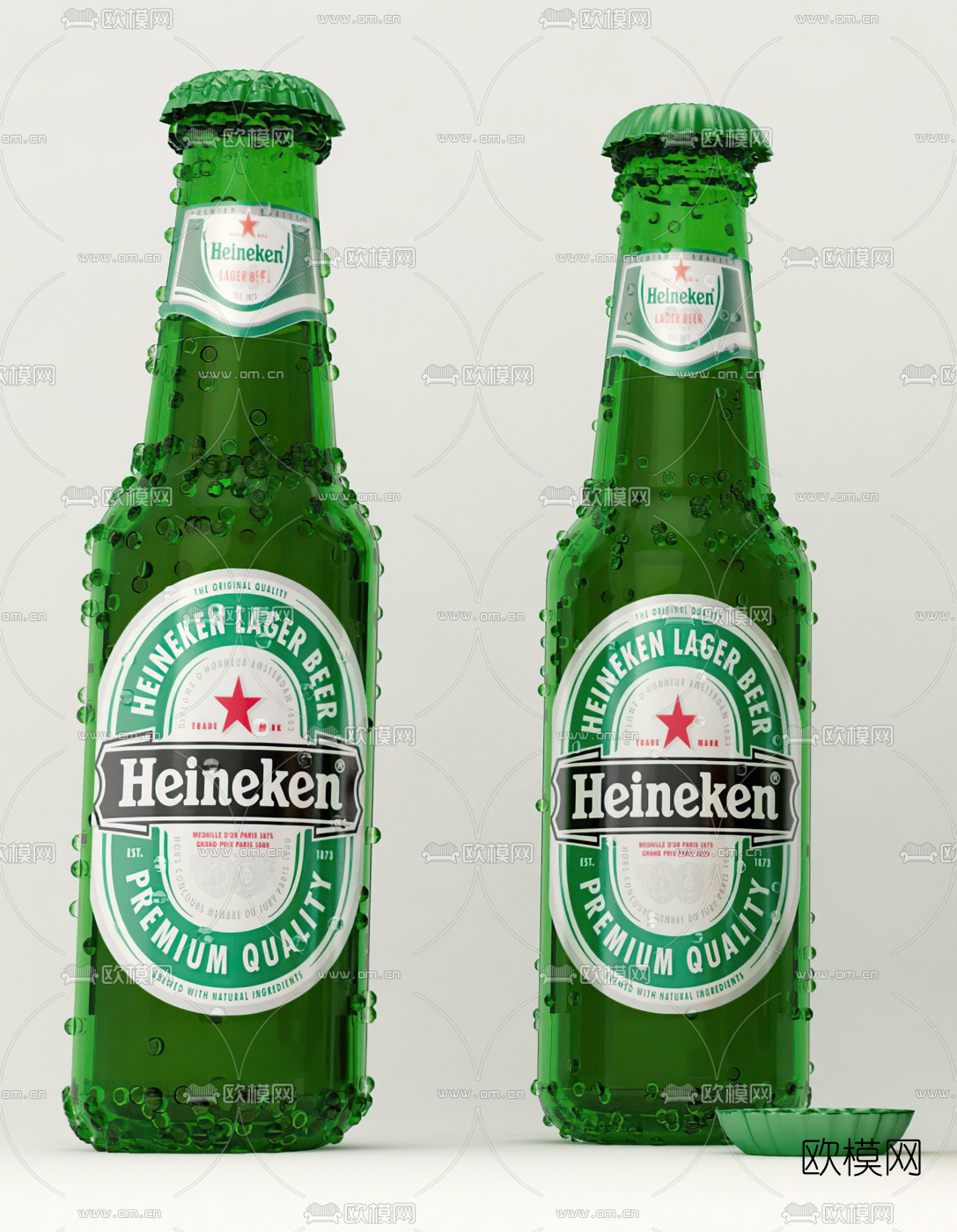 现代啤酒瓶3d模型