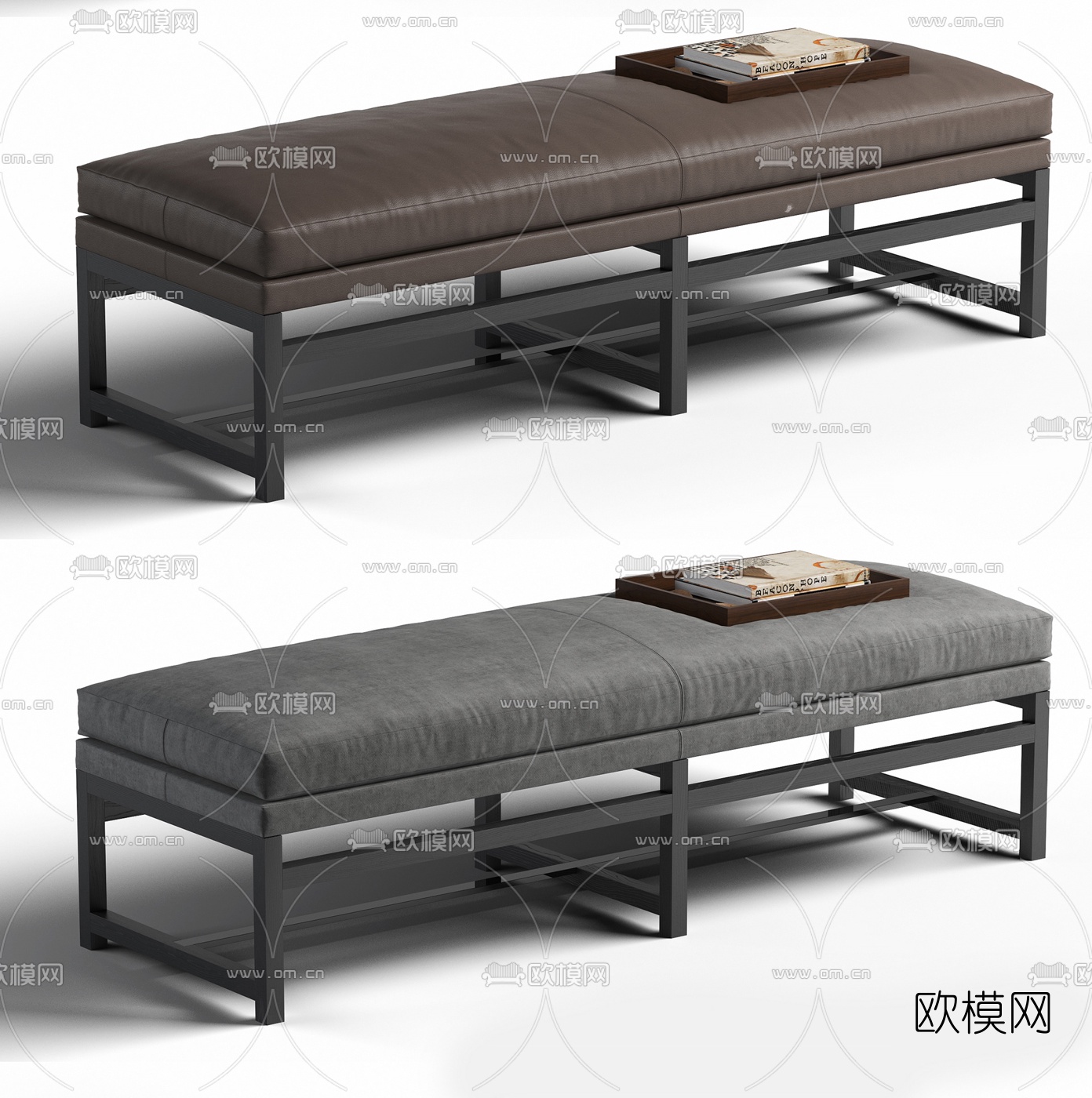 现代皮革脚踏3d模型