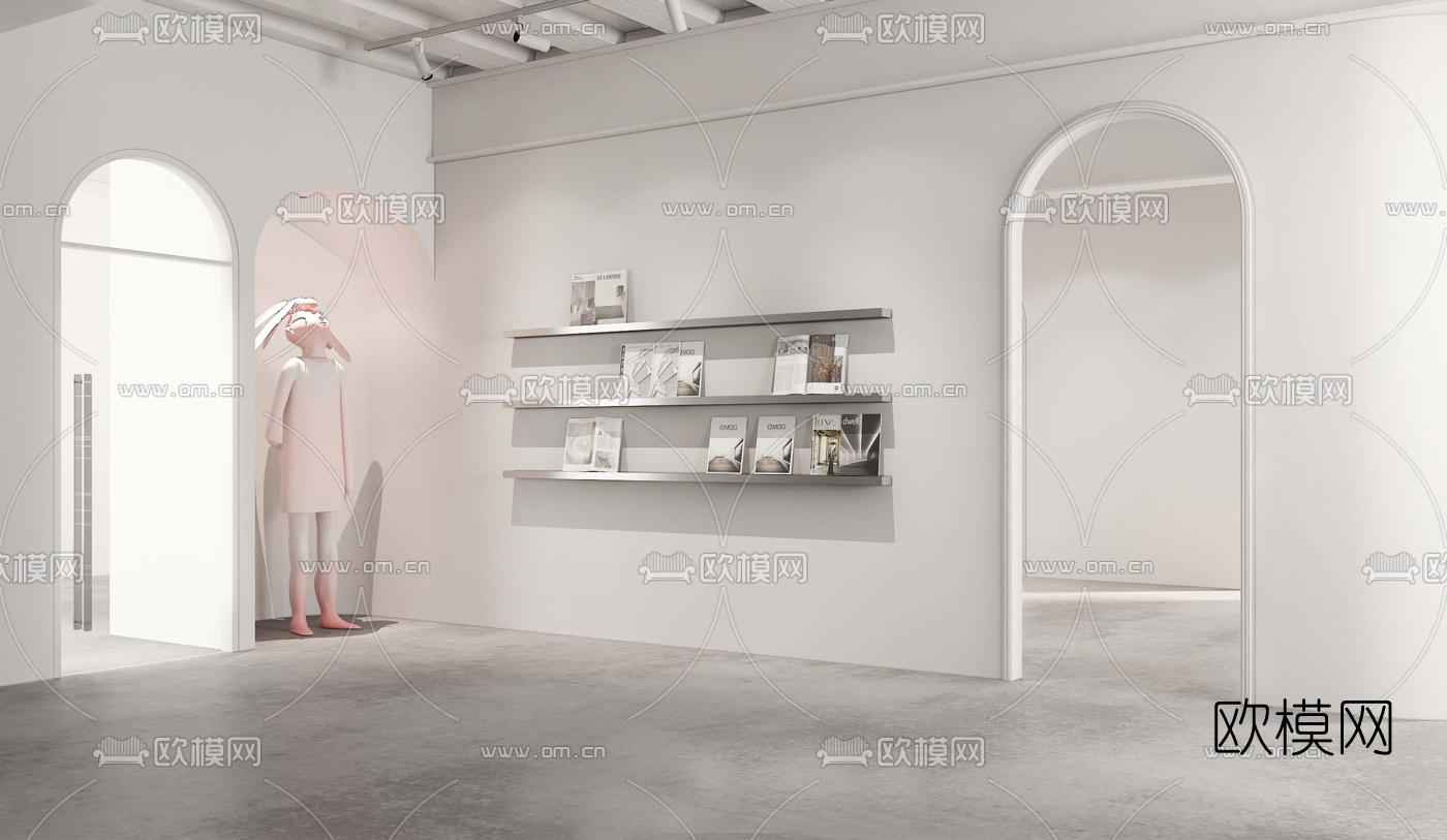 现代极简摄影工作室3d模型下载（渲染图5）