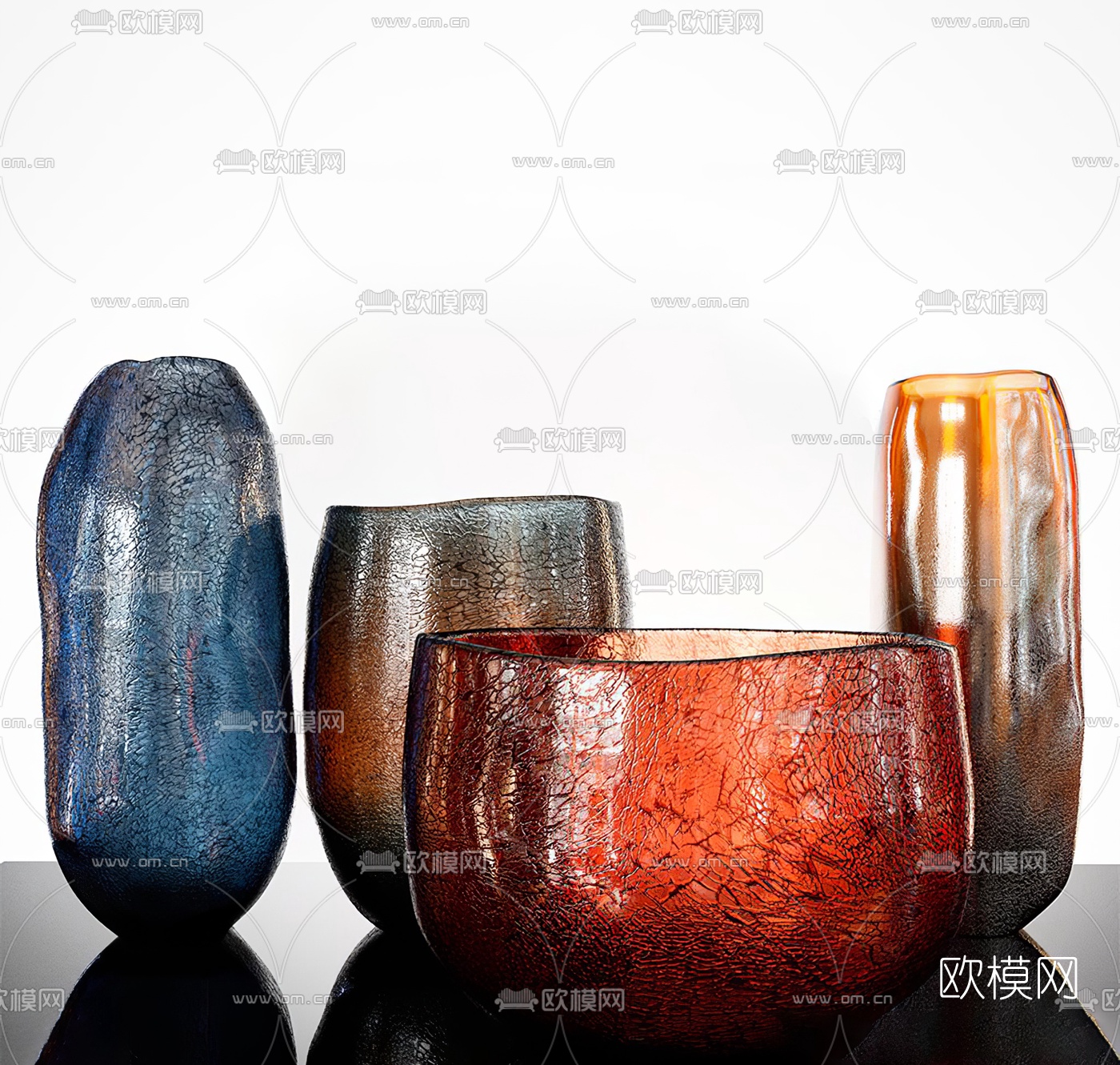 现代玻璃花瓶器皿3d模型下载