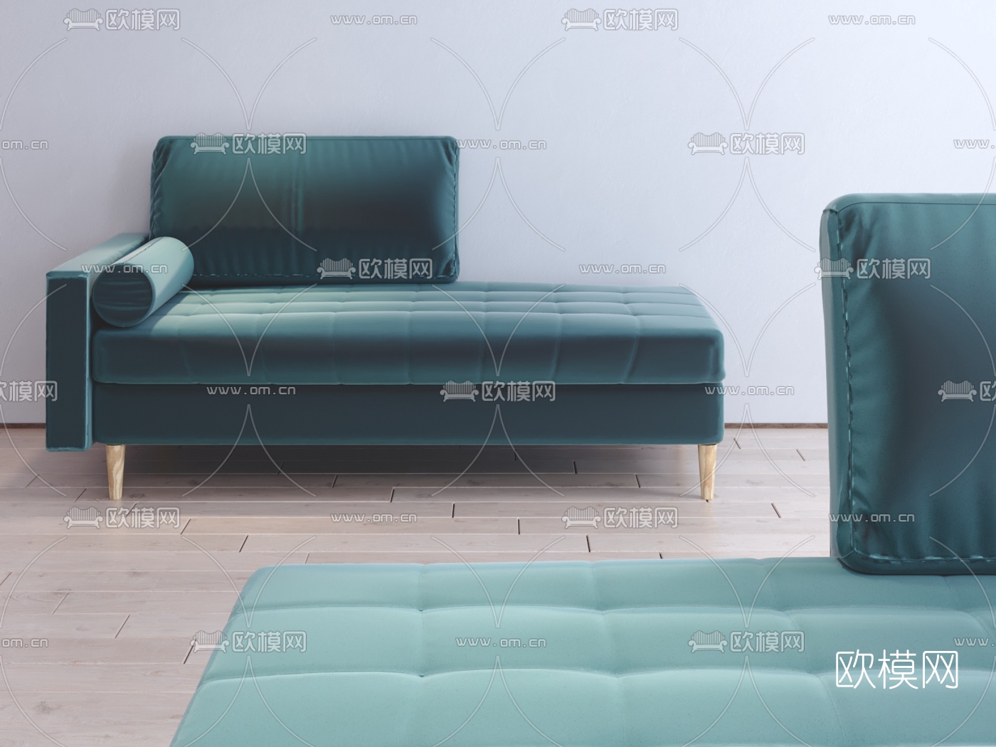 现代布艺贵妃椅沙发3d模型