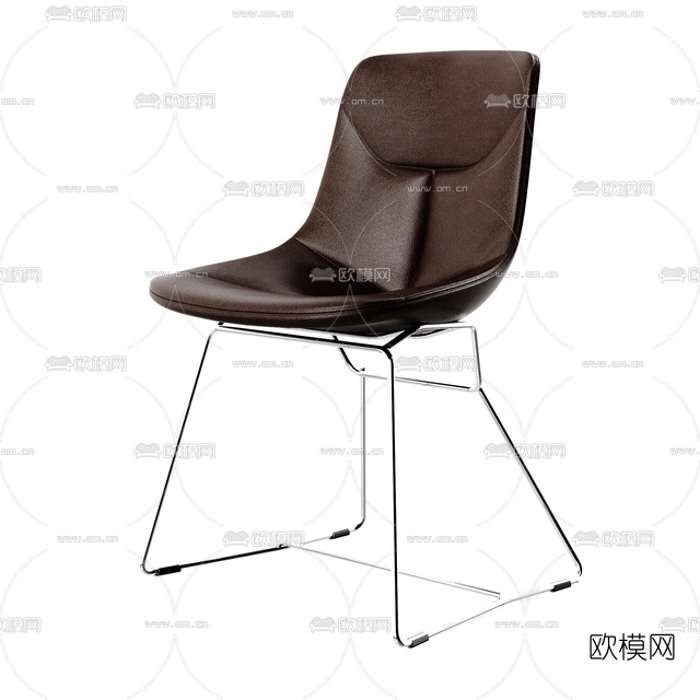Cor 现代皮革金属办公椅免费3d模型下载