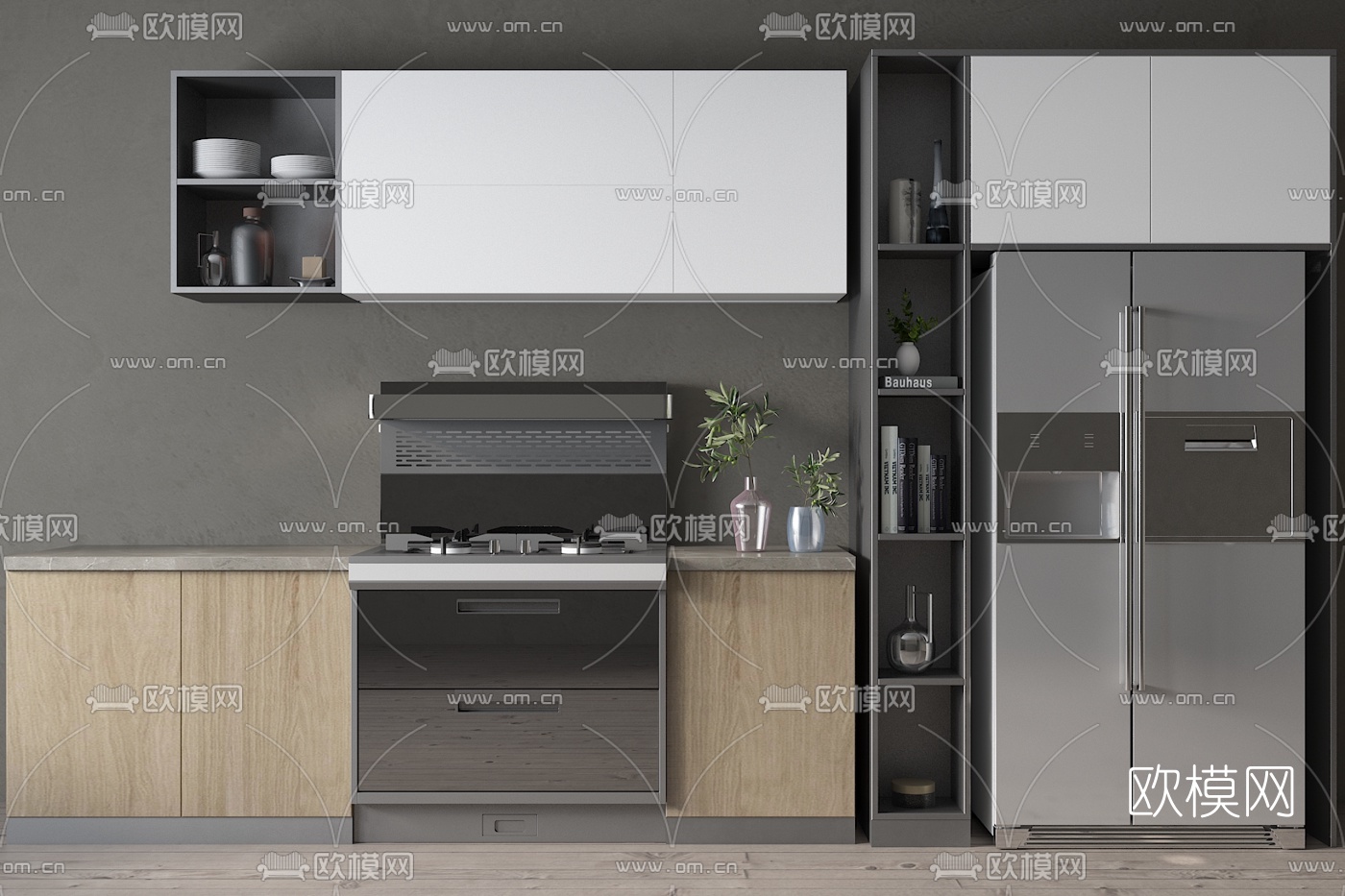 现代橱柜su模型