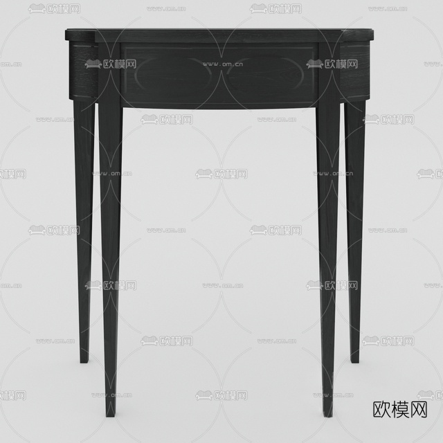 美式实木端景柜免费3d模型下载