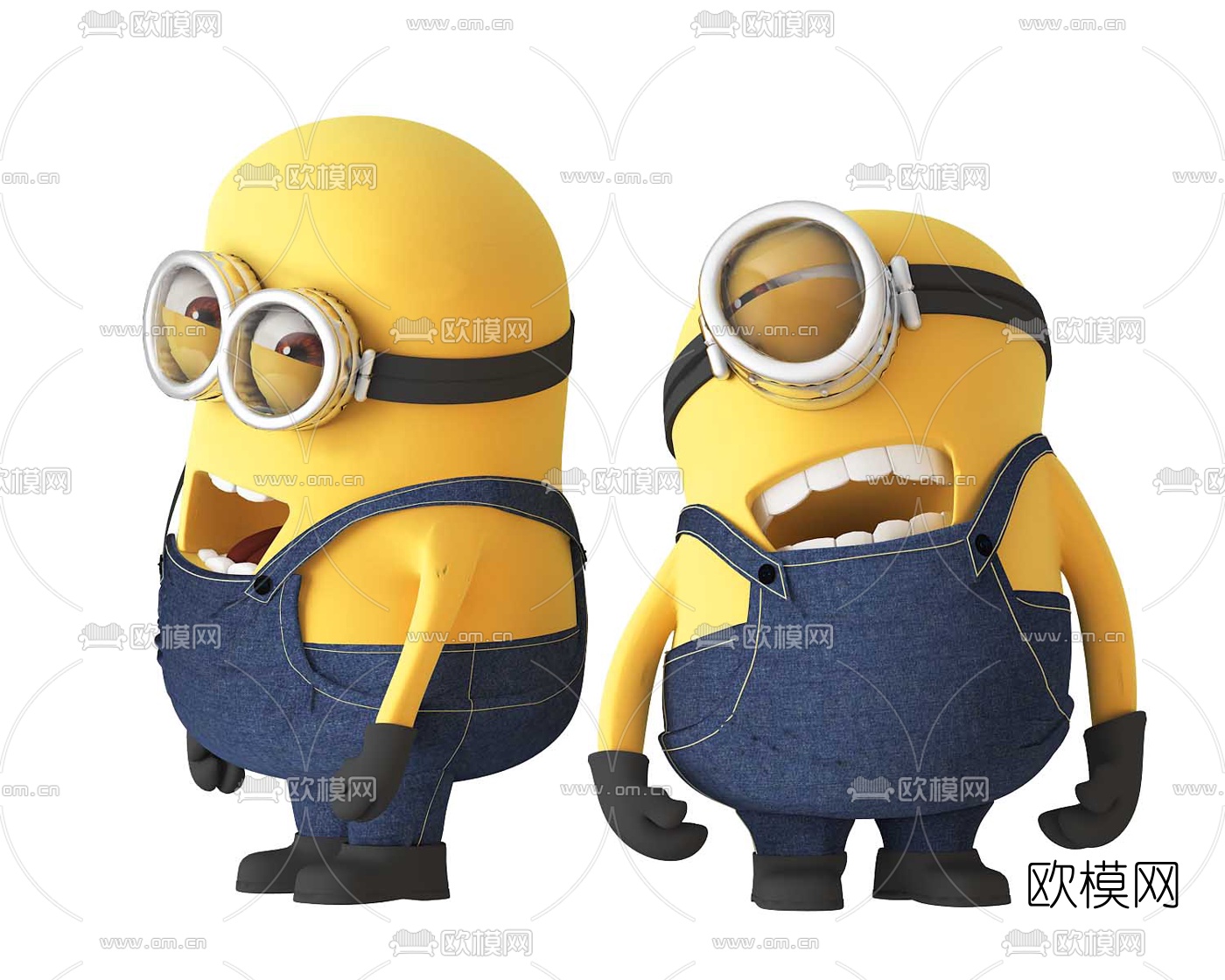 现代小黄人玩具摆件3d模型下载