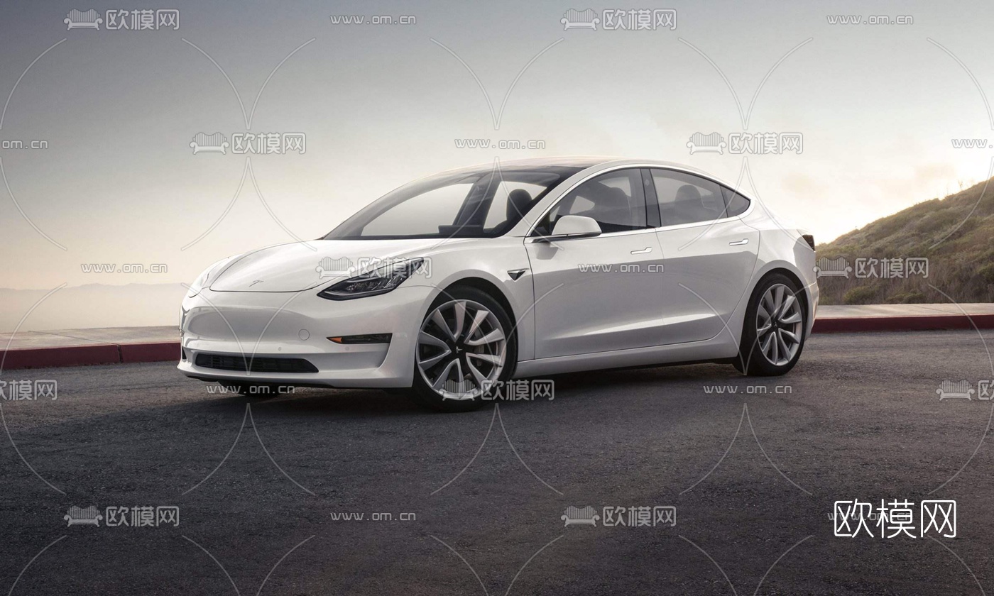 现代特斯拉汽车3d模型下载