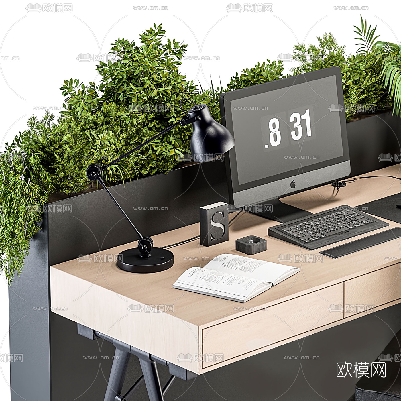 现代办公桌椅3d模型