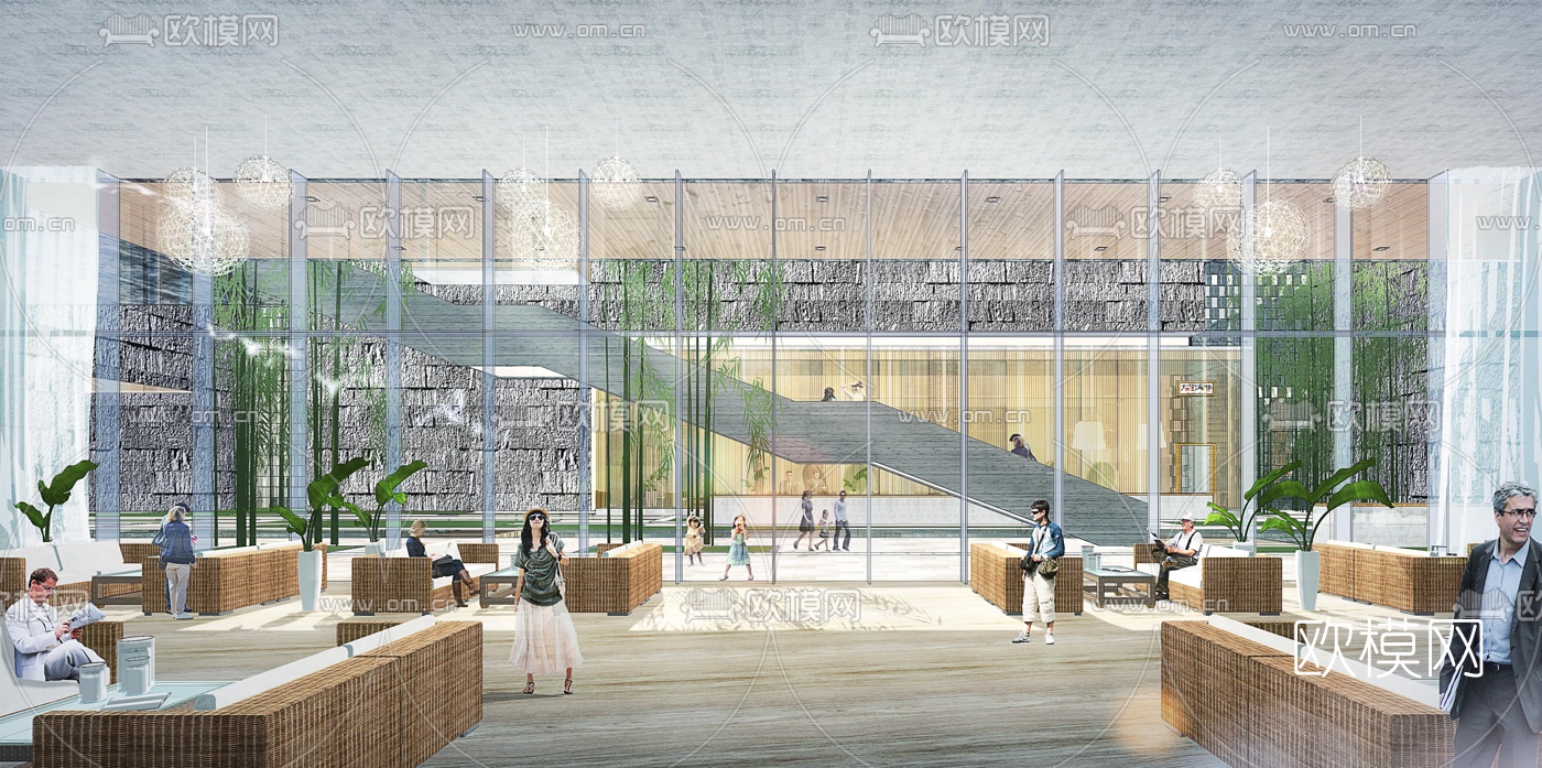 现代博物馆档案馆su模型下载（渲染图5）