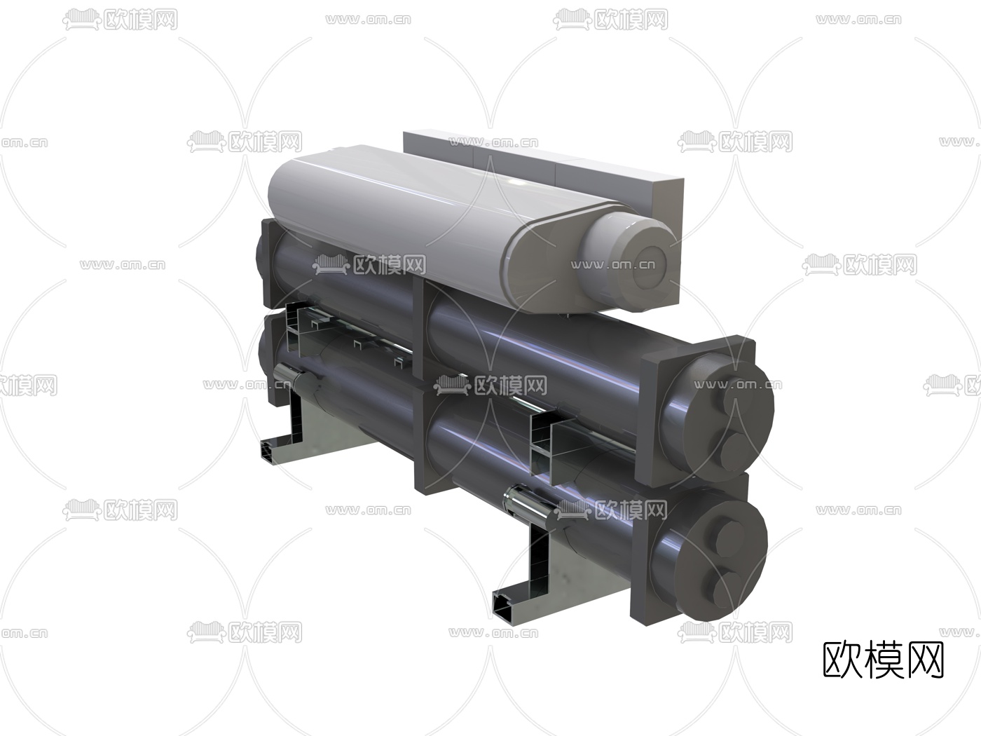 现代式机电设备su模型下载（渲染图3）