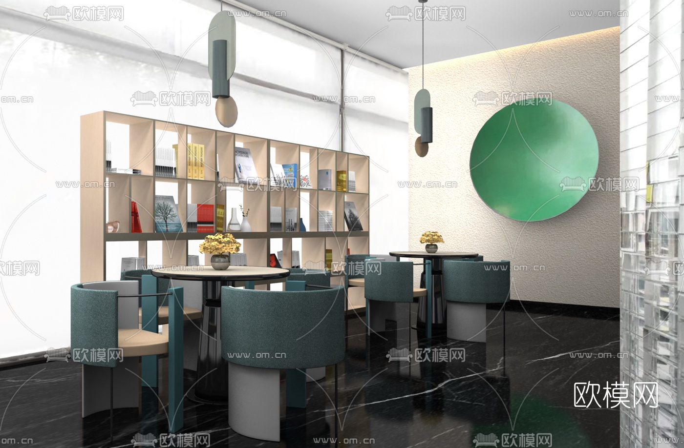 HWCD设计 现代洽谈桌椅休闲桌椅3d模型