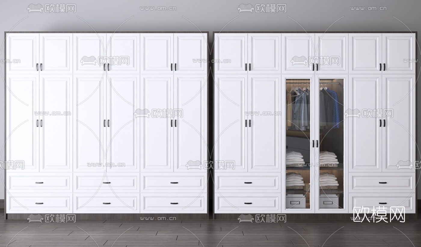现代衣柜3d模型