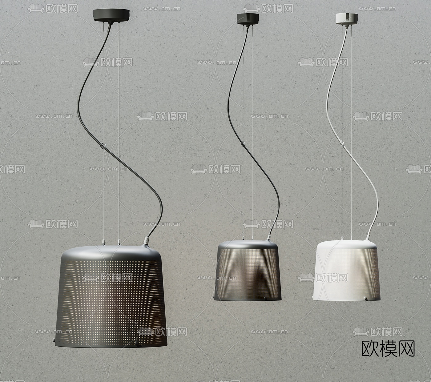现代个性吊灯3d模型