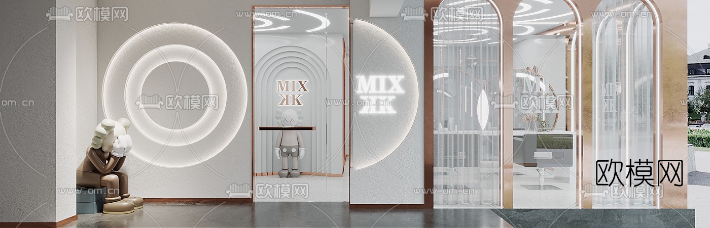 后现代理发店3d模型下载（渲染图2）