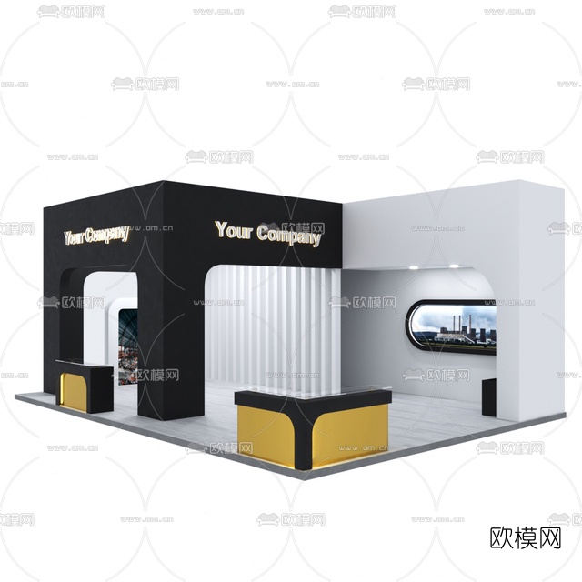 现代展台免费3d模型