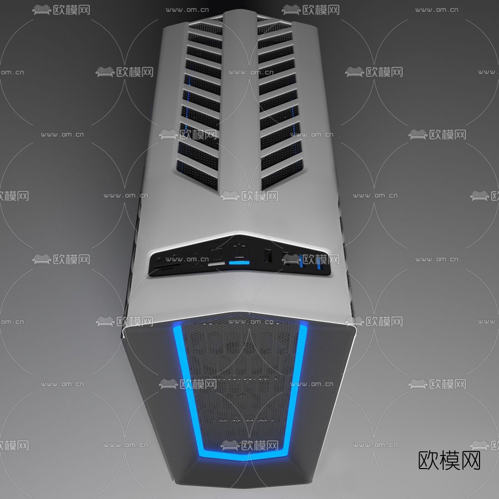 现代电脑主机机箱3d模型下载（渲染图3）