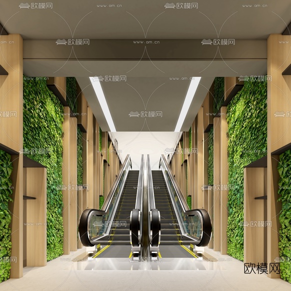 现代商场美食区3d模型下载(渲染图4)