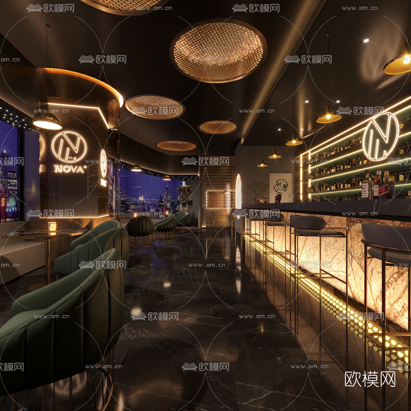 现代酒吧3d模型