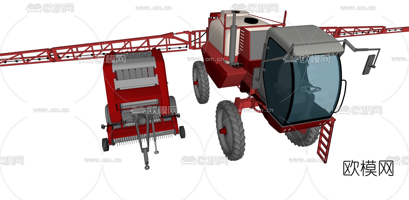 现代割草机su模型下载
