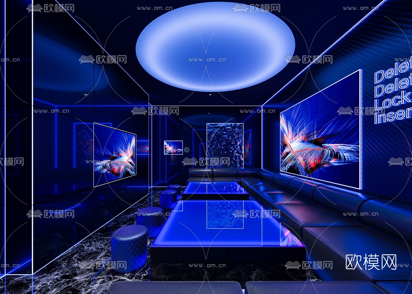 后现代KTV包房3d模型