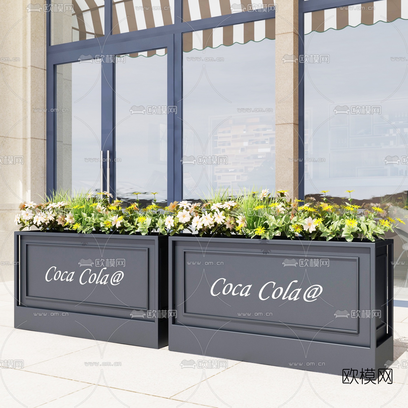 北欧户外花箱3d模型下载（渲染图2）